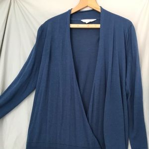 Magnolia GRACE Blue Open Front Cardigan Sweater